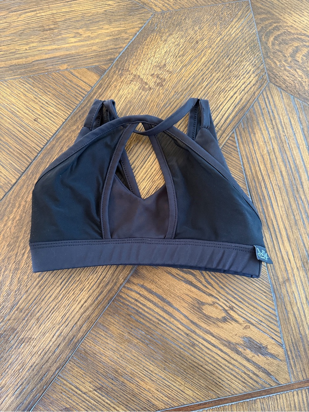 Tiger Friday Strappy Mesh Black Bra Top